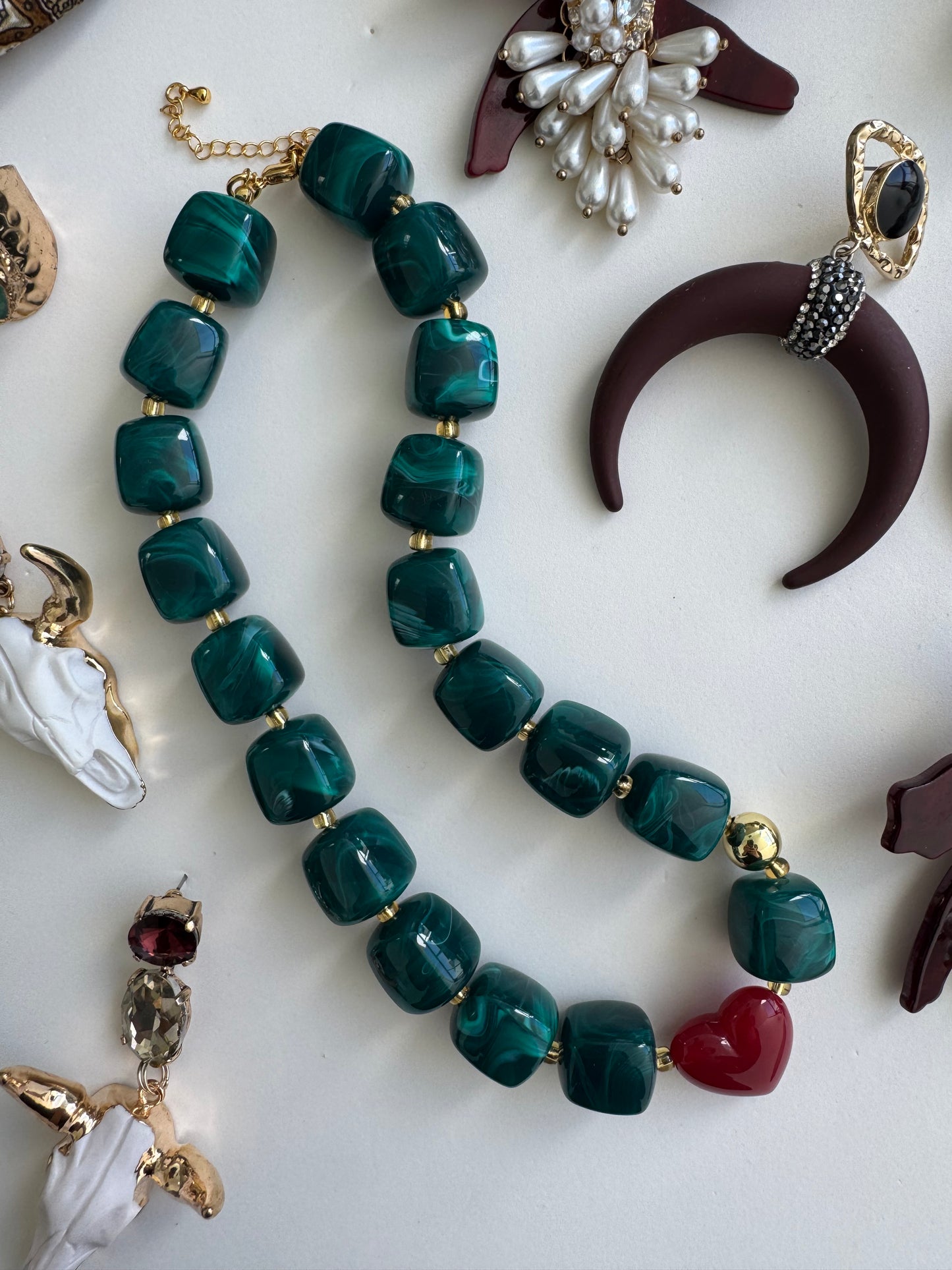 COLLAR VERDE CORAZÓN